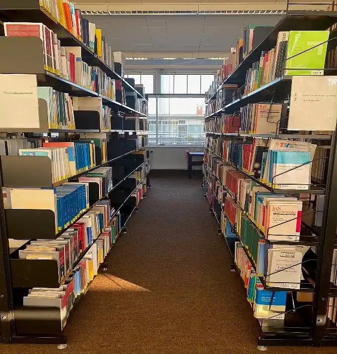 Das Bild zeigt Bücher in unserer Bibliothek 