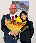 Das Bild zeigt Prof. Dr. Luise Greuel (rechts) und Prof. Dr. Niclas-Frederic Weisser (links). 